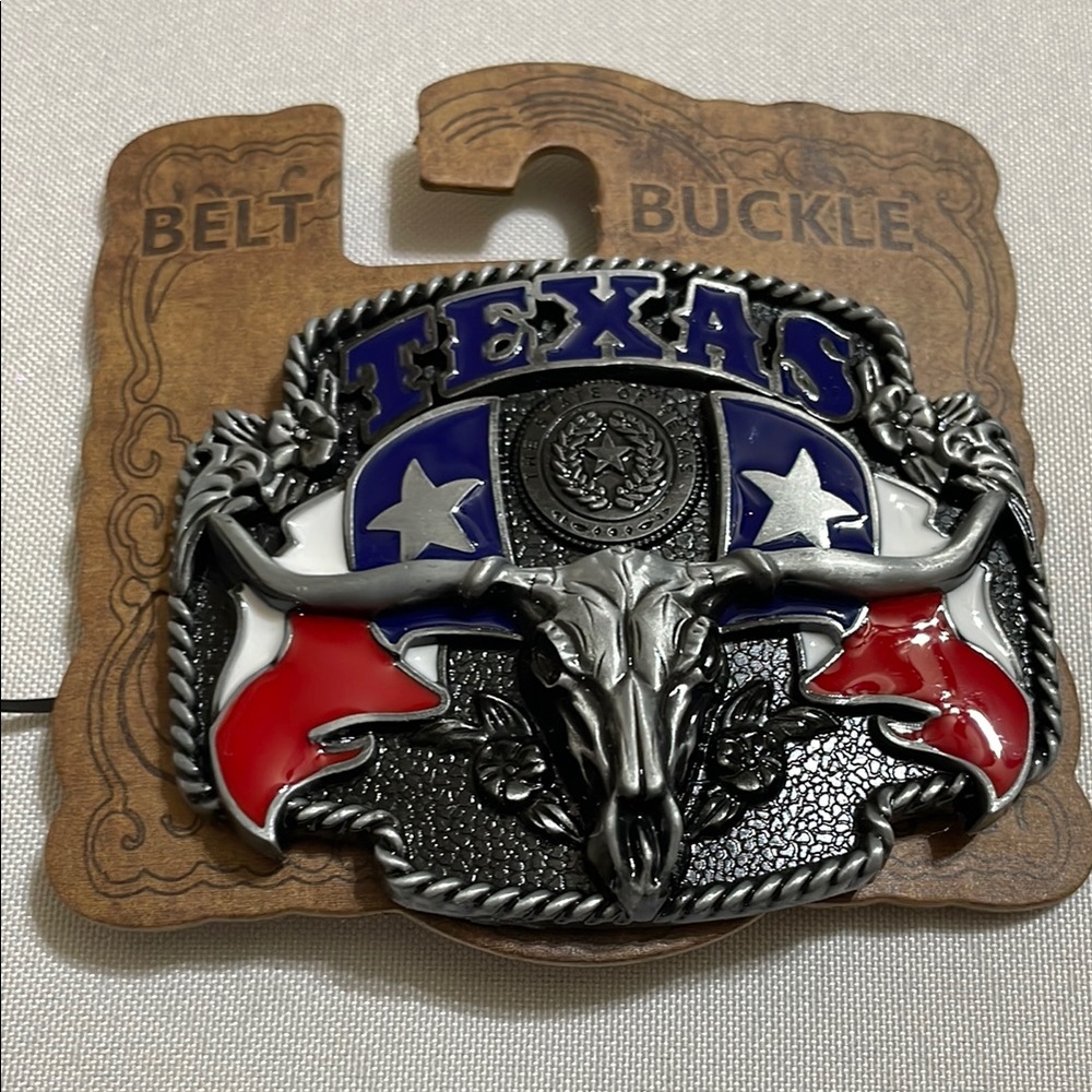 Texas Pewter Like Belt Buckle